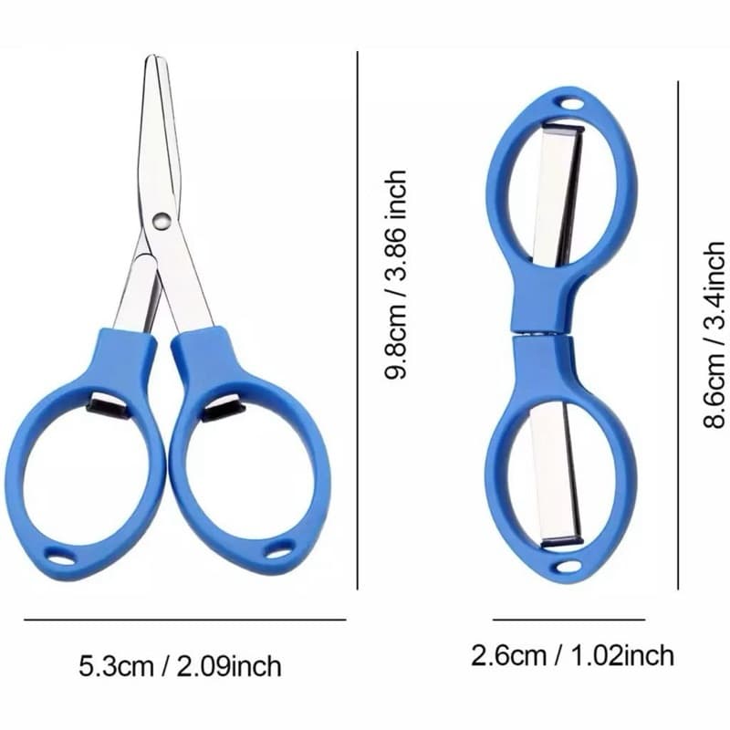 Gunting Lipat Multifungsi Kacamata Stainless Steel dengan Pegangan Ergonomis – Alat Praktis untuk Outdoor dan Perjalanan