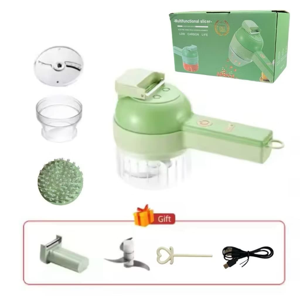 Food Chopper 6in1 Blender Grinder Elektrik Penggiling Bumbu Pemotong Sayur Mini Portable Serbaguna