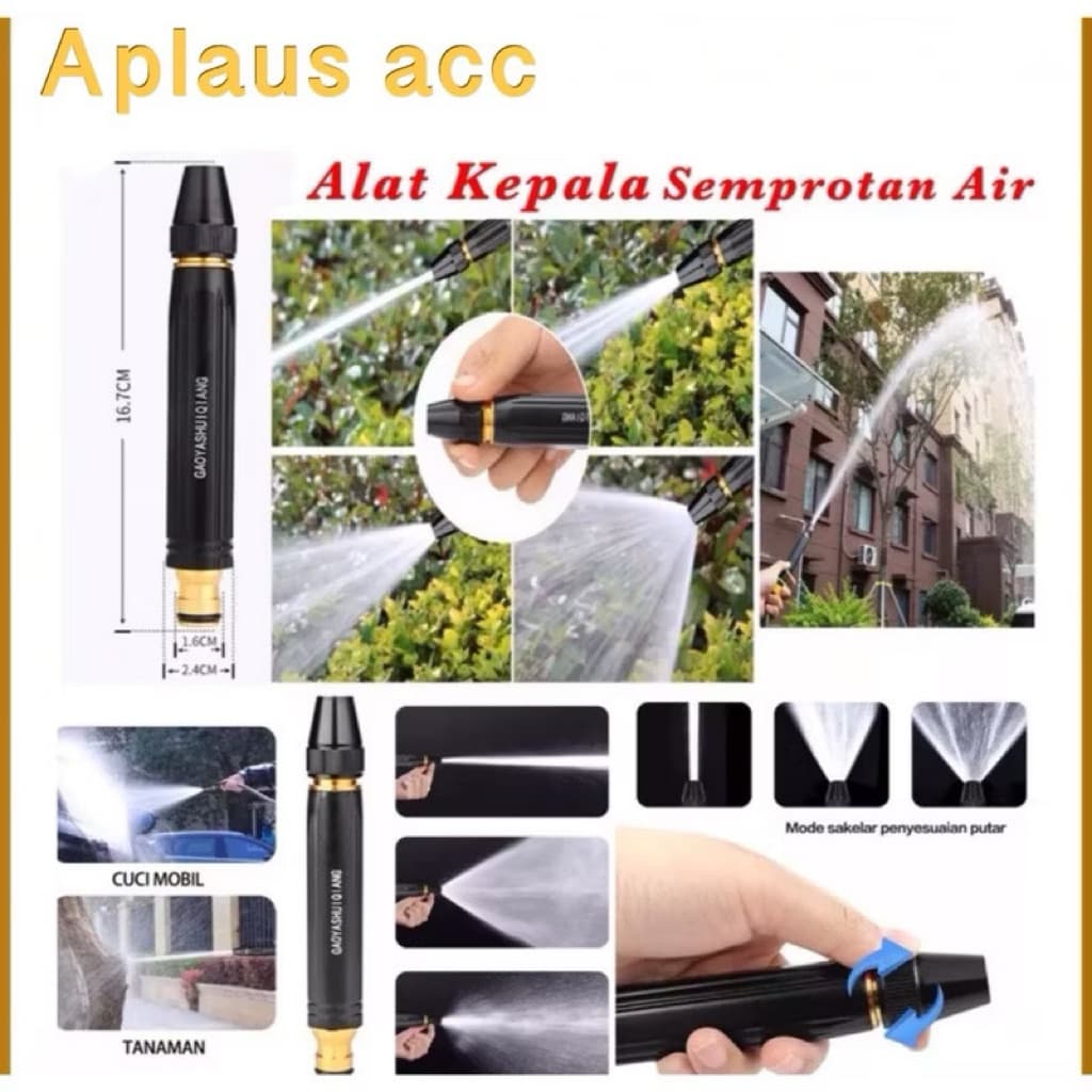 (GROSIRAN) Kepala Semprotan Air Alat Spray Taman Steam Motor Mobil Serbaguna Kepala Semprotan Bahan Kuningan