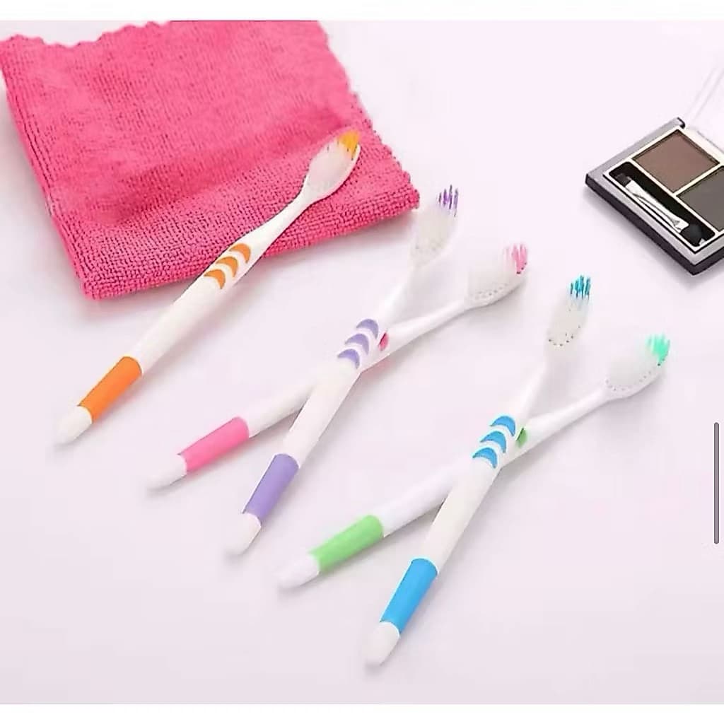 Sikat Gigi Putih Dewasa Sikat Gigi Bulu Halus Lembut Isi 10pcs Travel Toothbrush