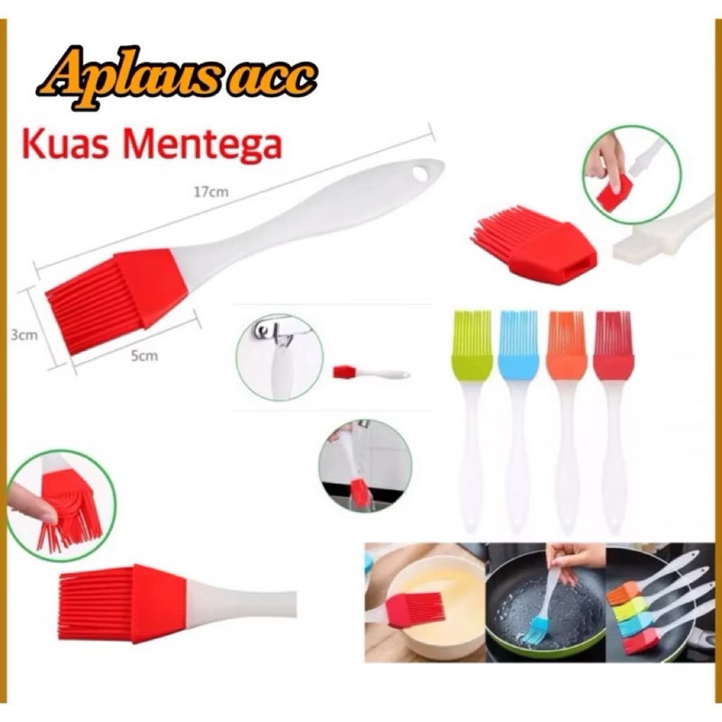 (GROSIRAN) kuas Silikon Tahan Panas Kuas Mentega Oles Kue Silicon Brush BBQ