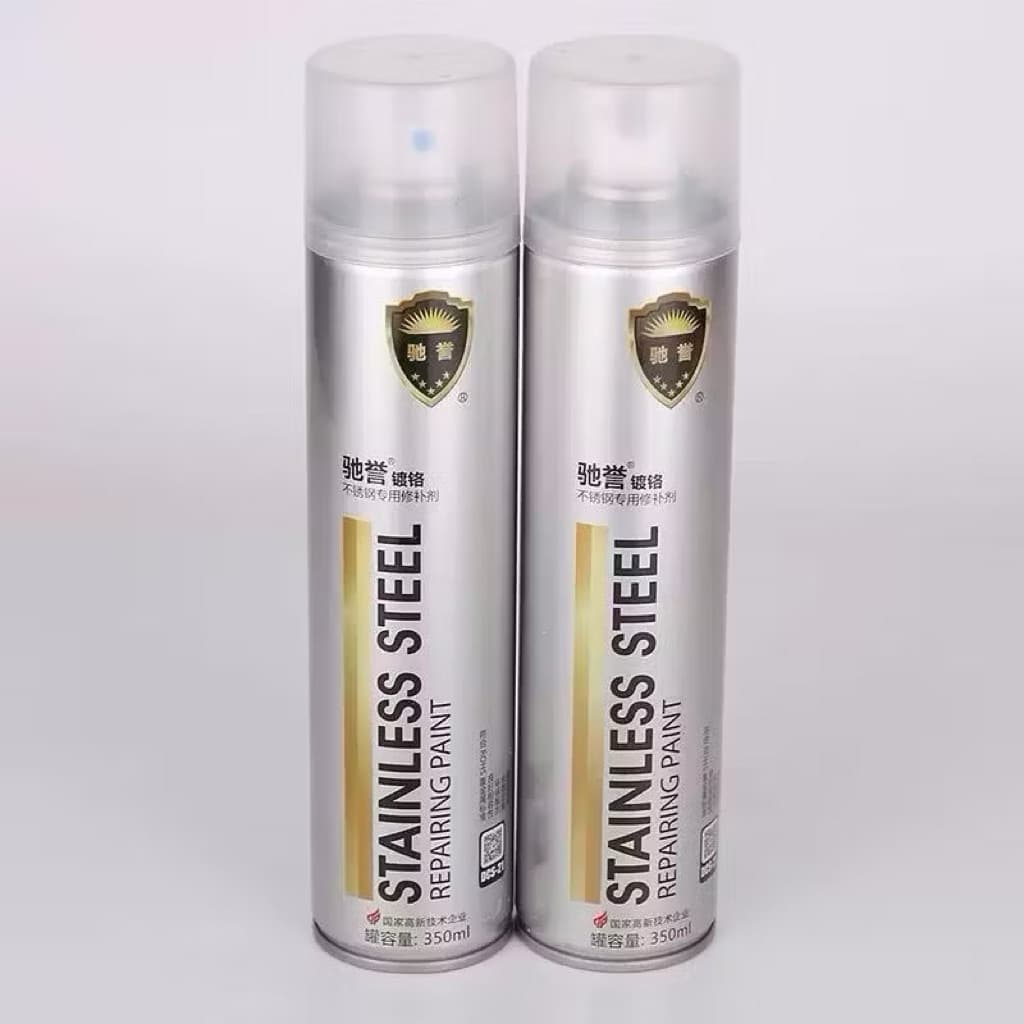 (GROSIRAN) Spray Chrome Cat Semprotan Krom Tanpa Karat Warna Stainless Steel 350ml
