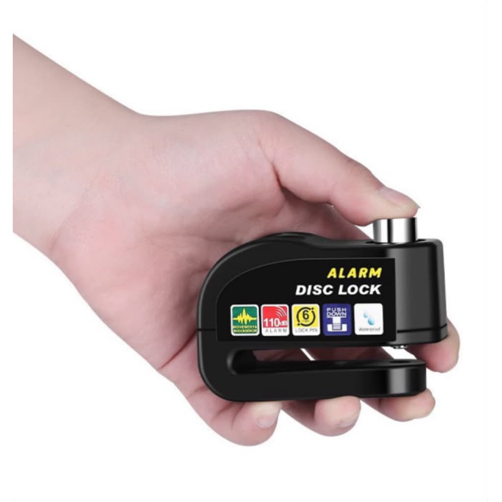 Gembok Alarm Cakram Motor Anti Maling 110dB Waterproof 110 Alarm Disc Lock Free 2 Kunci