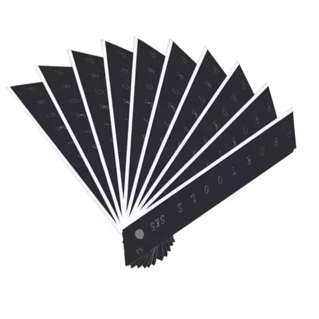 (GROSIRAN) ISI 10 PCS ISI CUTTER BESAR 18mm SK5 REFILL PISAU KATER BAJA HITAM LEBAR BAGUS MURAH