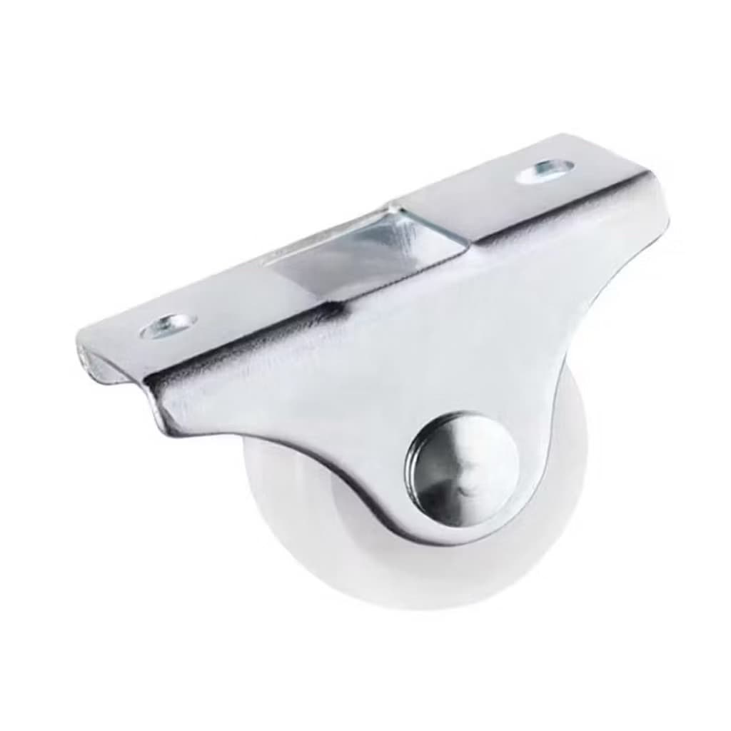 (GROSIRAN) Roda Kastor Lemari 1 Inch Roda Trolly Nylon Plate Caster Mini Roda Kastor Etalase Serbaguna