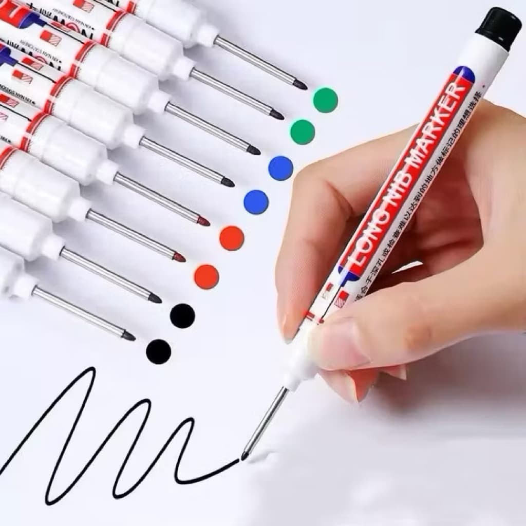 (GROSIRAN 30) Spidol Pertukangan Nib Marker Alat Tulis Penanda Spidol Long Nib Head Marker Serbaguna