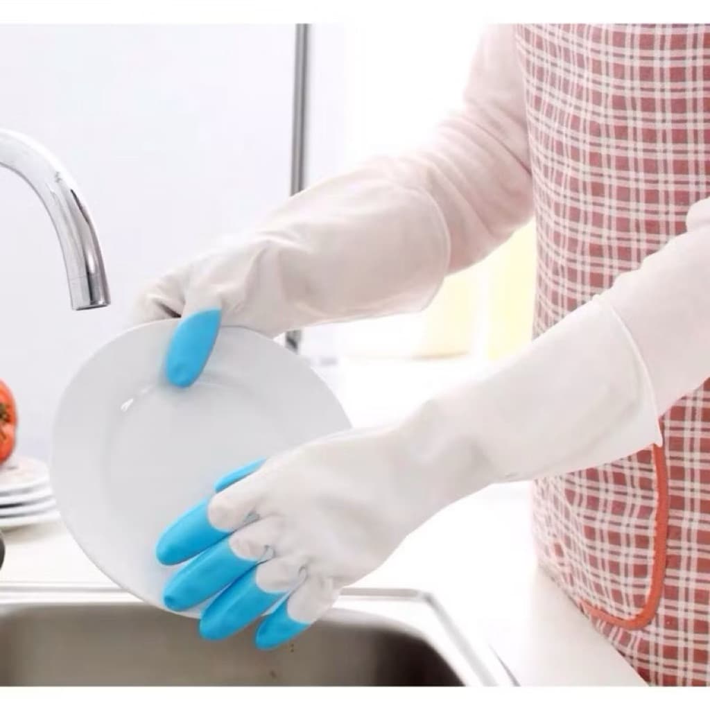 (GROSIRAN) Sarung Tangan Cuci Piring Silikon Magic Rubber Gloves Cleaning Servis