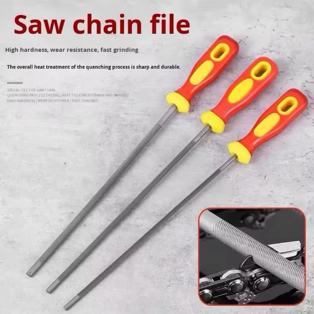 Kikir Gergaji Rantai Bulat Chainsaw 4MM  4.8MM  5.5MM  Alat Kikir Gergaji Besi Steel Serbaguna