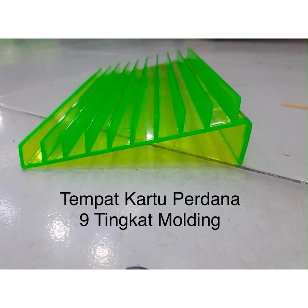 Akrilik Pajangan Tempat Kartu Perdana 9 Tingkat Molding akrilit kartu perdana dudukan Voucher
