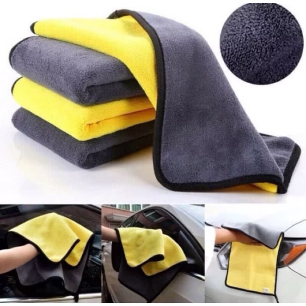(GROSIRAN) Kain Lap Microfiber Serbaguna Kain Lap Mobil Motor 2 Sisi Multifungsi