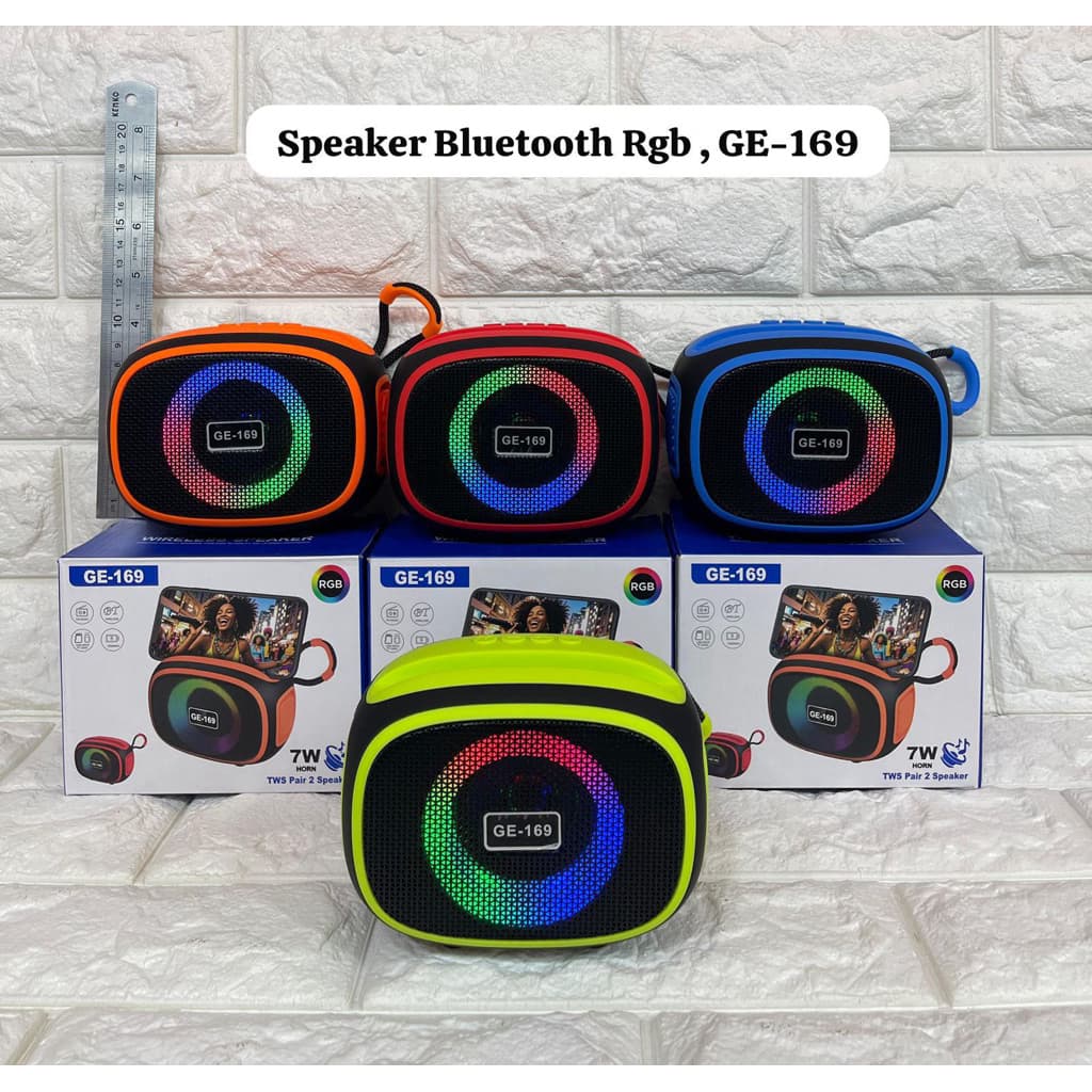 Speaker Bluetooth Audio Portable Mini GE-169 Wireless Speaker RGB Light Stand Portable Extra Bass