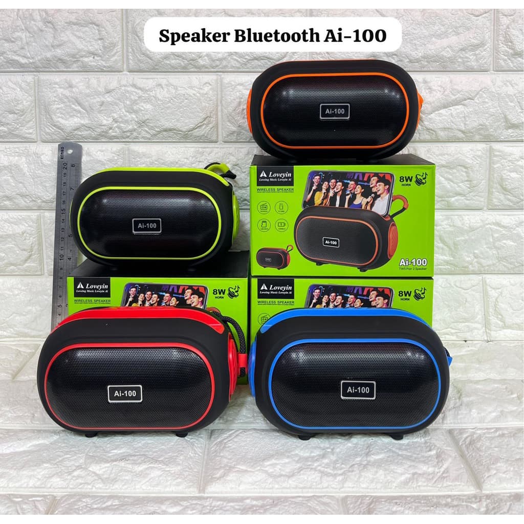 Speaker Bluetooth Audio Portable Mini Ai-100 Wireless Speaker Stand Portable Extra Bass