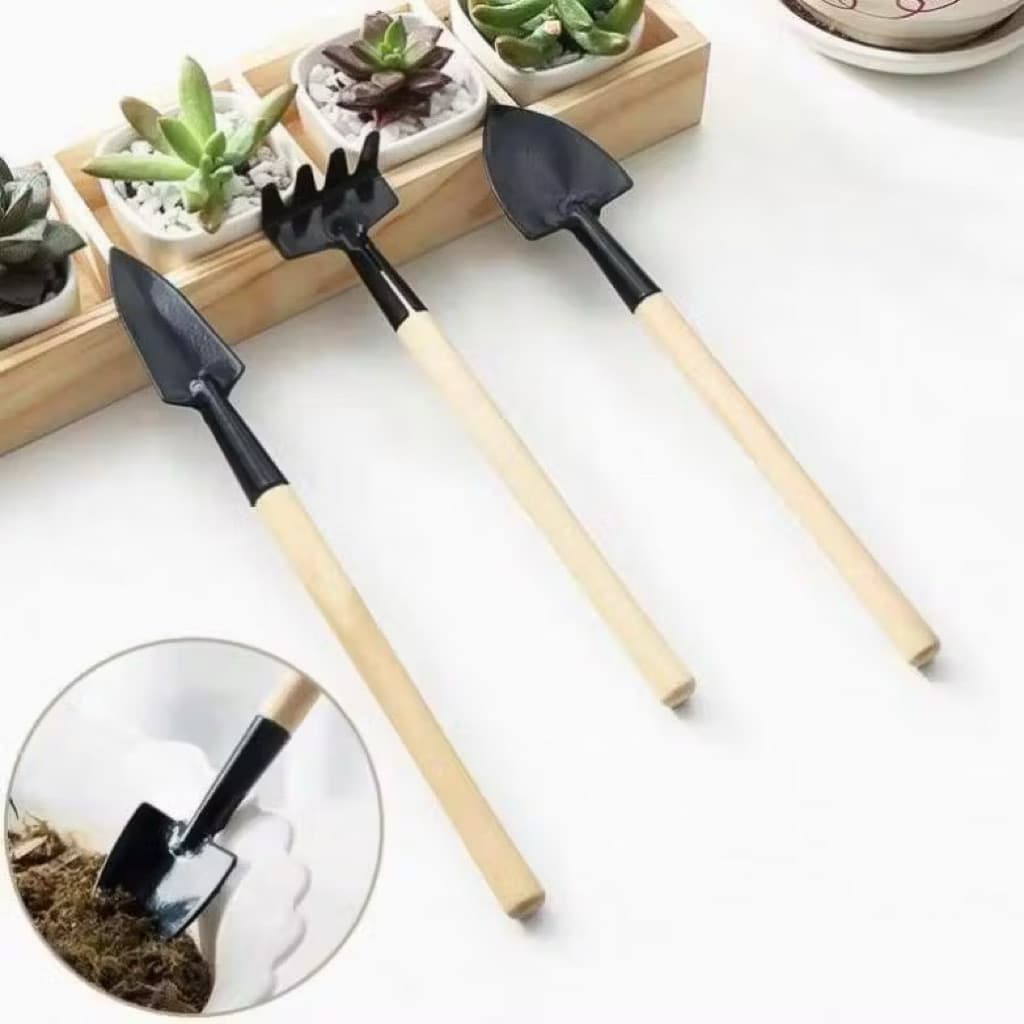(GROSIRAN) Sekop Tanaman Mini 3in1 Alat Berkebun Sekop Set Garpu Cangkul Garden Tools Taman Rumahan