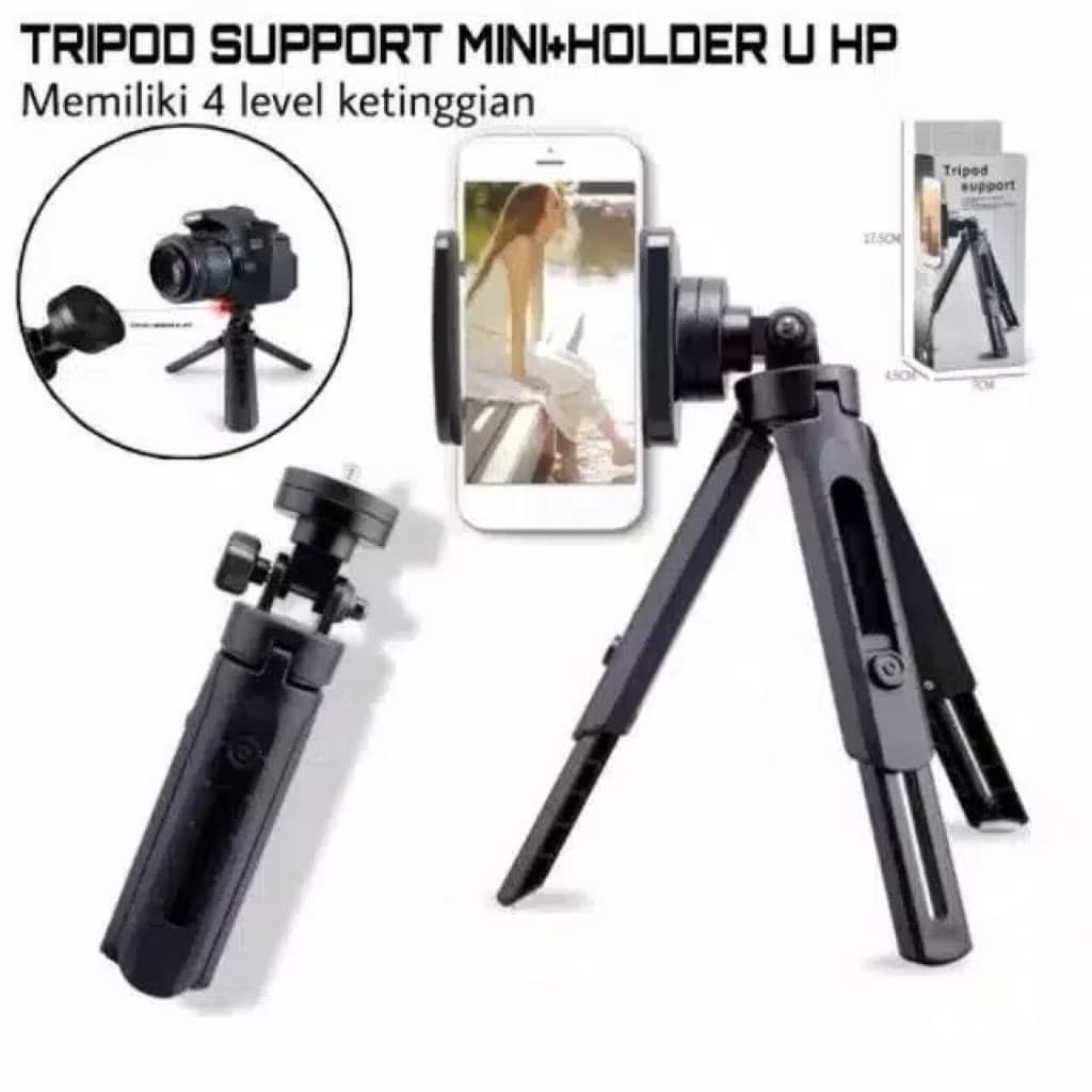 (GROSIRAN) Tripod Support Mini HD-30 Stick Phone Holder HP HD-30 Tripod Kamera