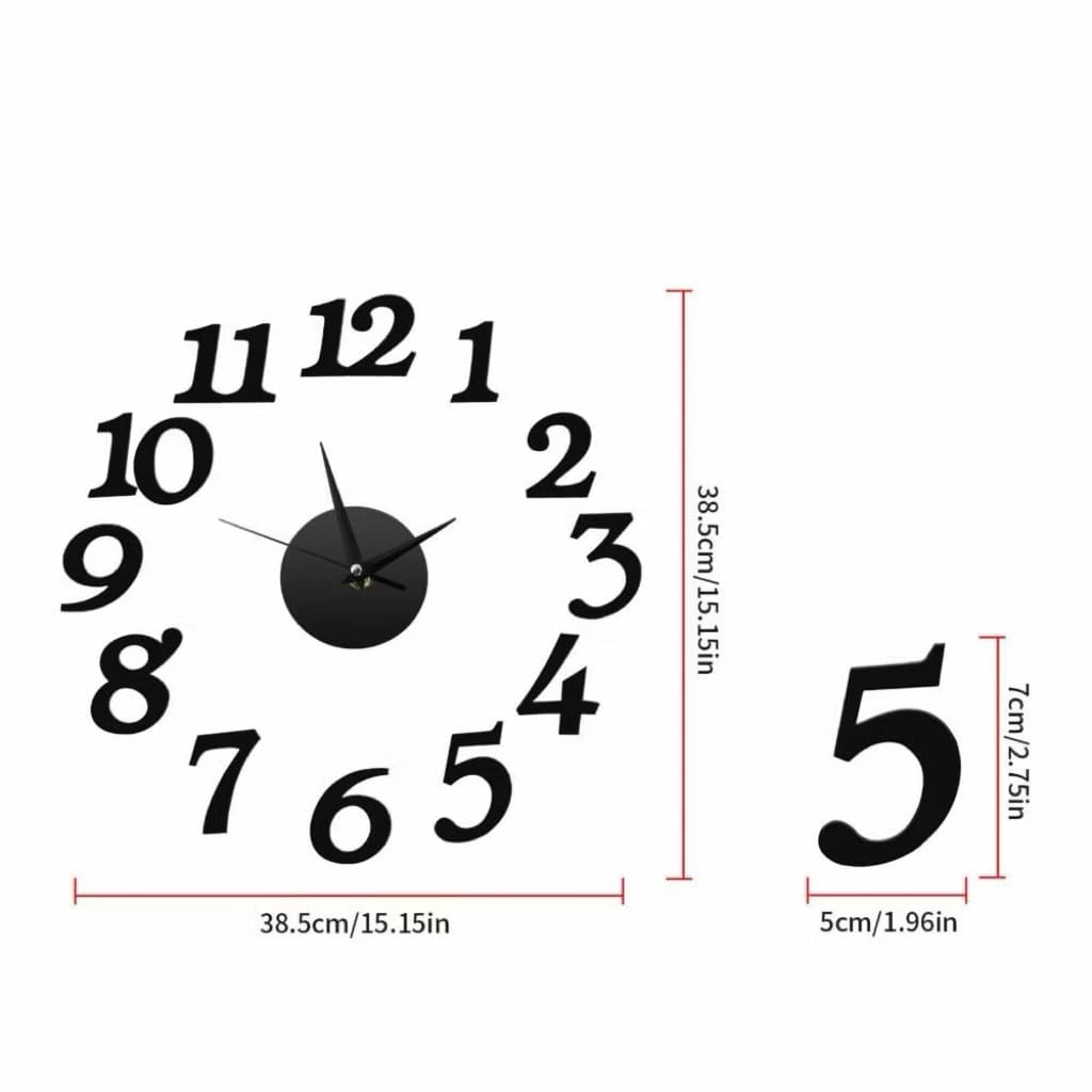 Jam Dinding Tempel DIY Analog 3D Modern Clock
