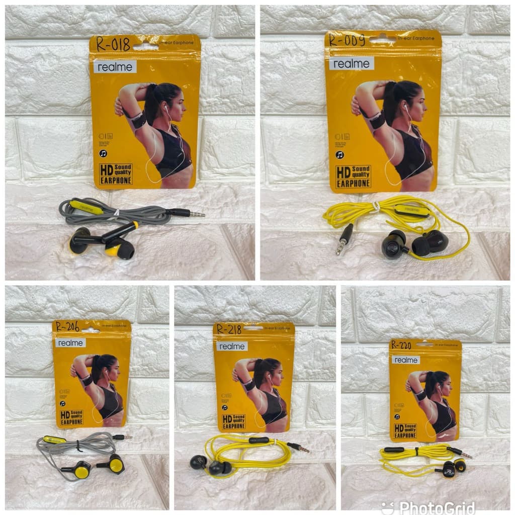 Handsfree Headset Realme + Mic Universal Earphone Superbass