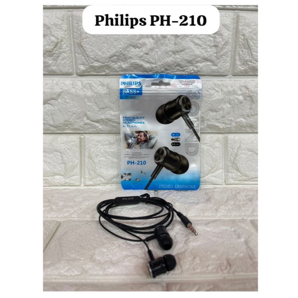 Handsfree Philips In-ear PH-010 + Mic Headset Stereo Earphone Sound Quality