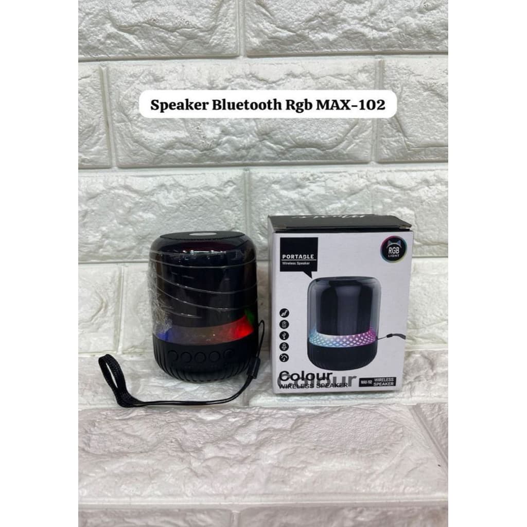 Speaker Bluetooth MAX-102 Lampu LED RGB Wireless Portable Speker Music Box