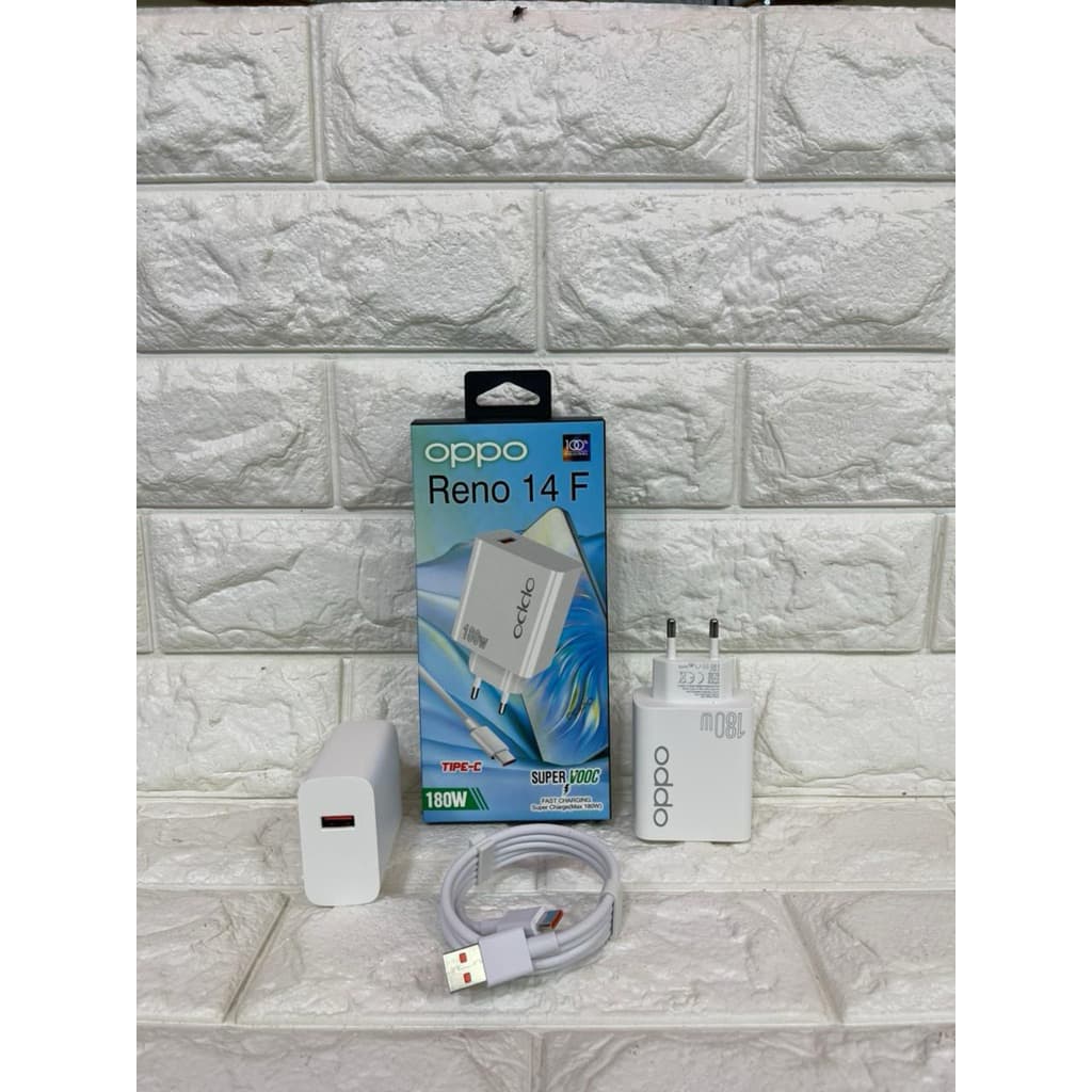 Charger Ori Oppo Reno 14F 180W Fast Charging Vooc Casan isi daya cepat V8 Micro Type C