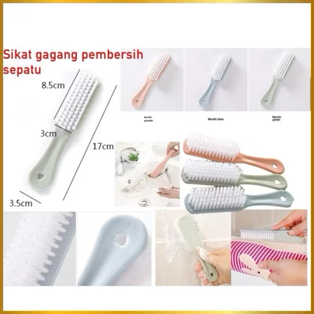 (GROSIRAN) Sikat Gagang Pembersih Sepatu Baju Sikat Cuci Anti Noda Kamar Mandi Serbaguna