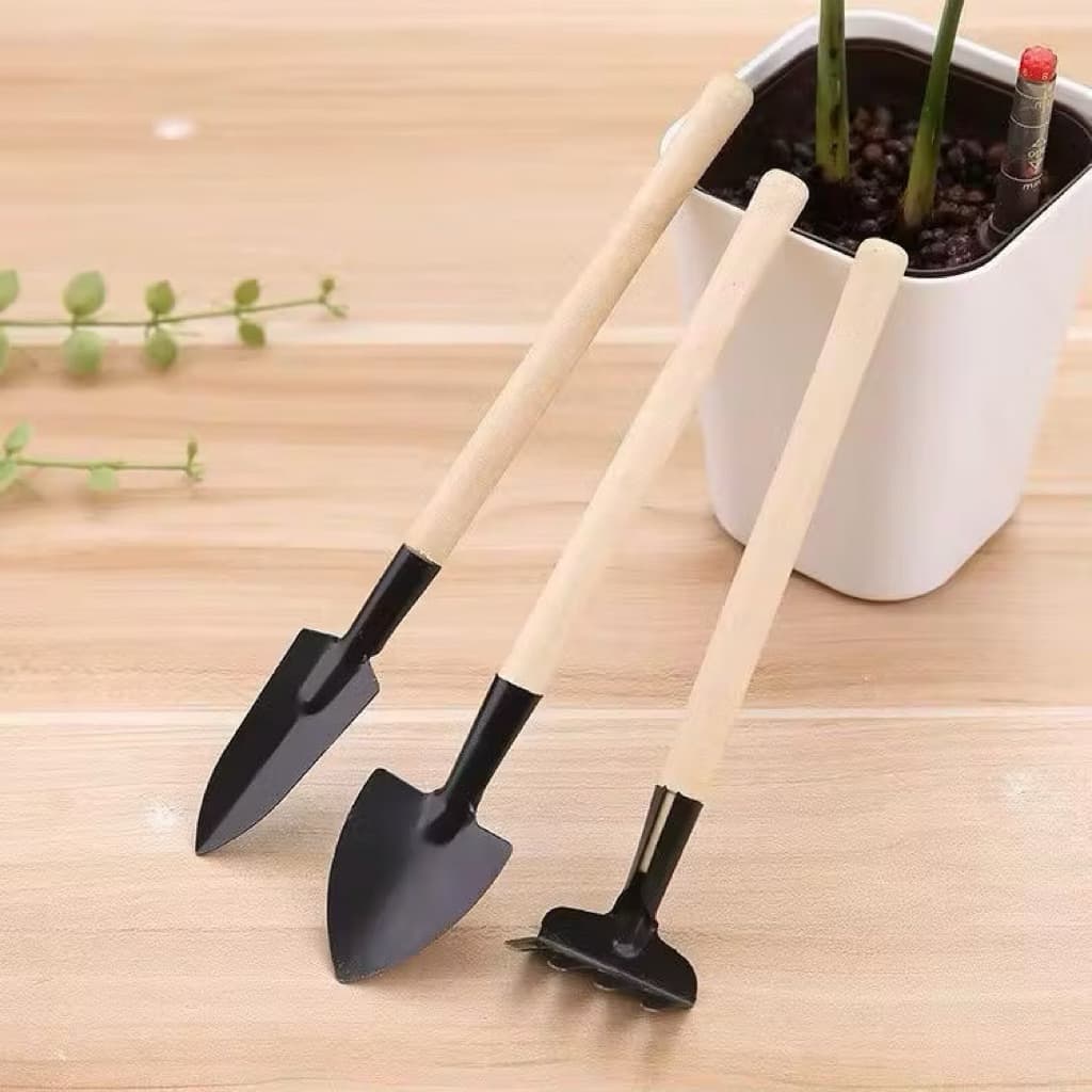 (GROSIRAN) Sekop Tanaman Mini 3in1 Alat Berkebun Sekop Set Garpu Cangkul Garden Tools Taman Rumahan