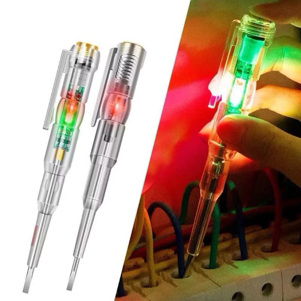 (GROSIR) Tespen Dual LED Obeng Tester Listrik With Indicator Test Pen Kabel Listrik