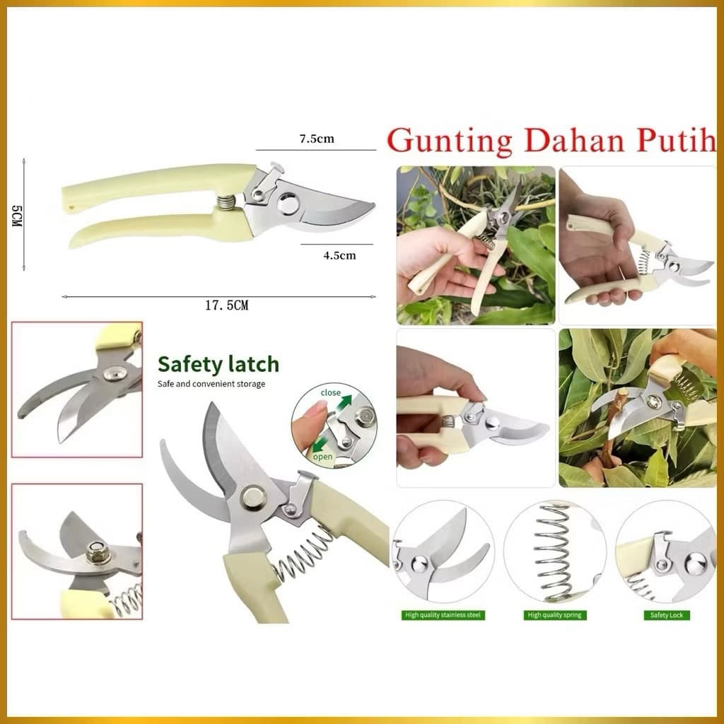 Gunting Dahan Ranting Bunga Tanaman Gunting Alat Berkebun Potong Tanaman Pruning Shears
