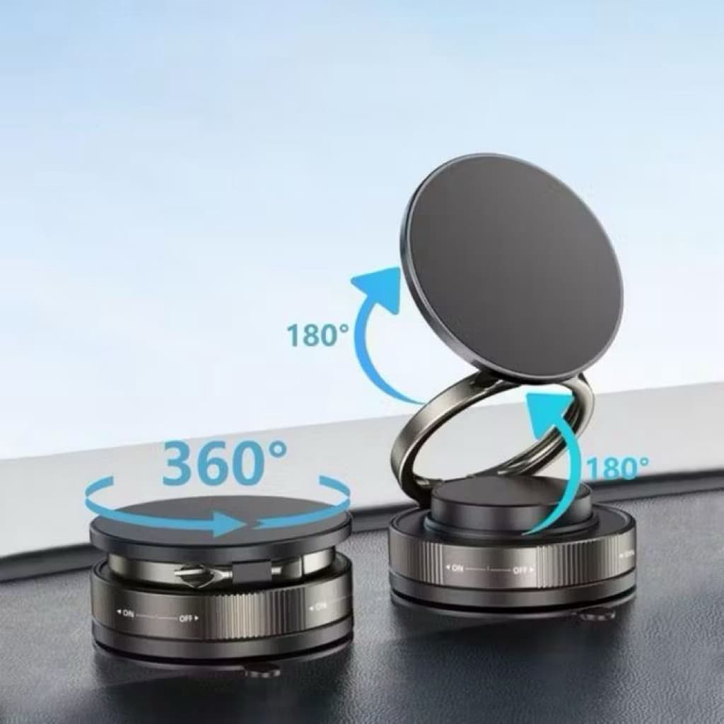 Holder Mobil Hp Magnet CT028 Car Mount Bracket 360 Derajat Vacum Stuction Magnetic Kaca