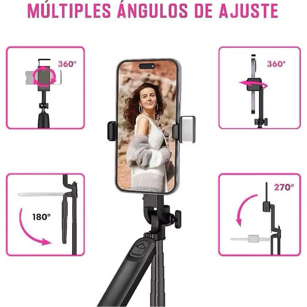 Tripod Tongsis Bluetooth T18 Tripod Selfie Stick 180CM Remote Shutter Bluetooth 360 Derajat