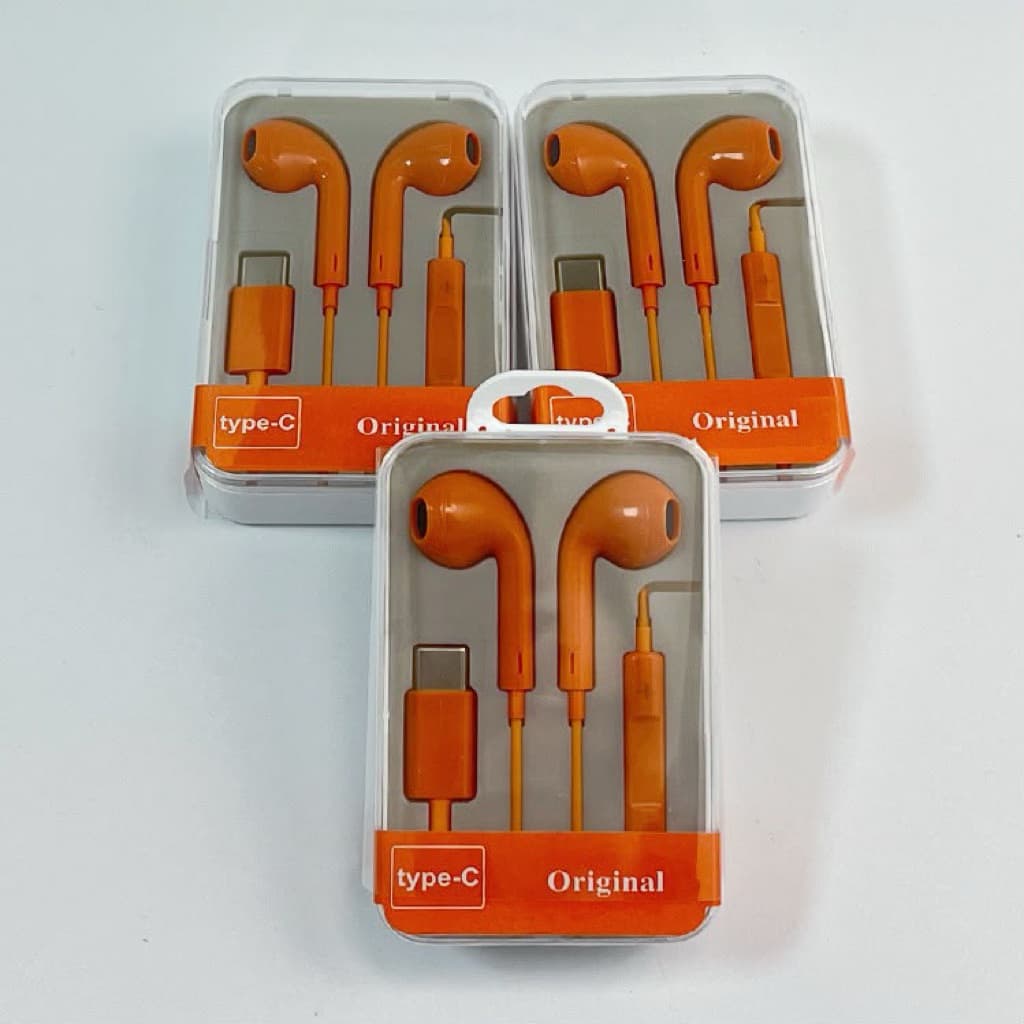 D9 Earphone Type-C Handsfree Original HiFi Stereo Sound Support iPhone Android Bisa Telepon & Musik