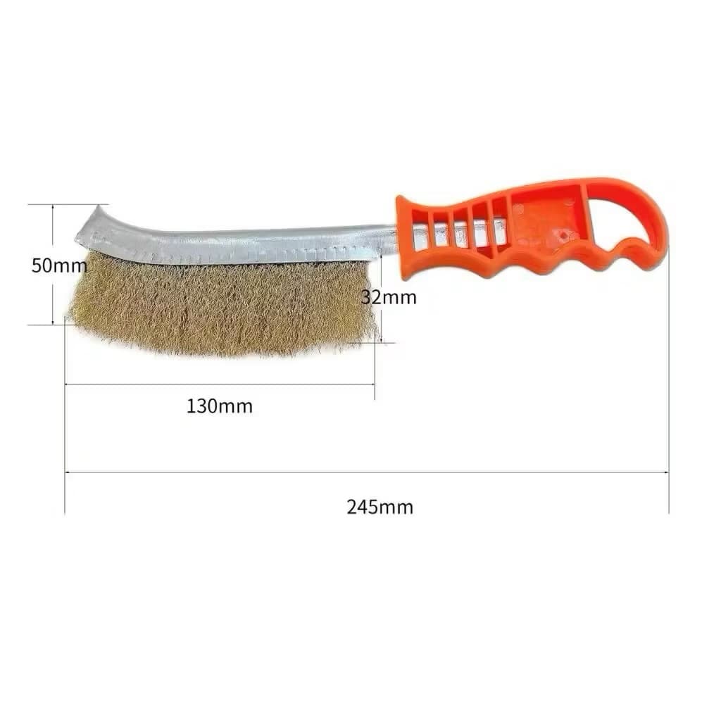 (GROSIRAN) Sikat Baja Kawat Lengkungan Kuningan Anti Karat Steel Wire Hand Brush Serbaguna