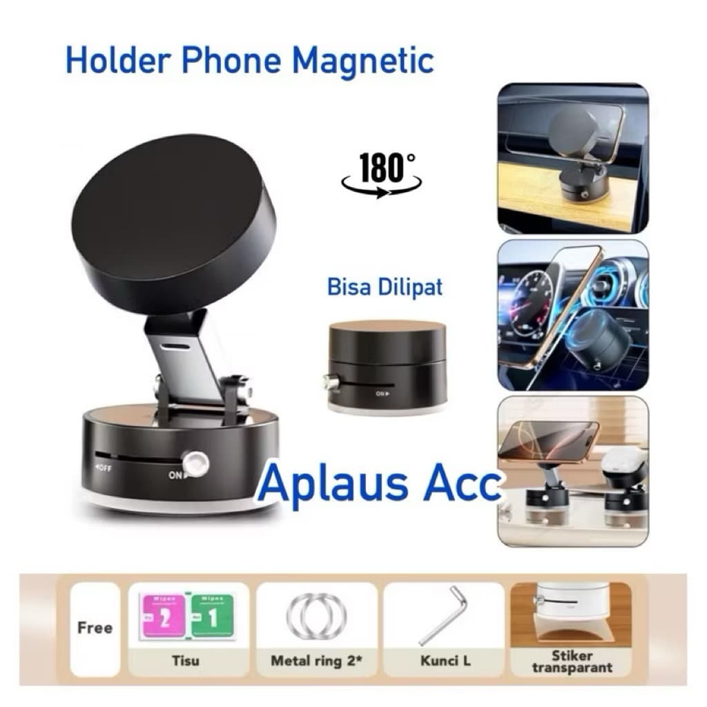 (GROSIRAN) Holder HP Mobil Dasbor Magnetic Superkuat VA-02 Vacum Suction Cup  Dudukan HP