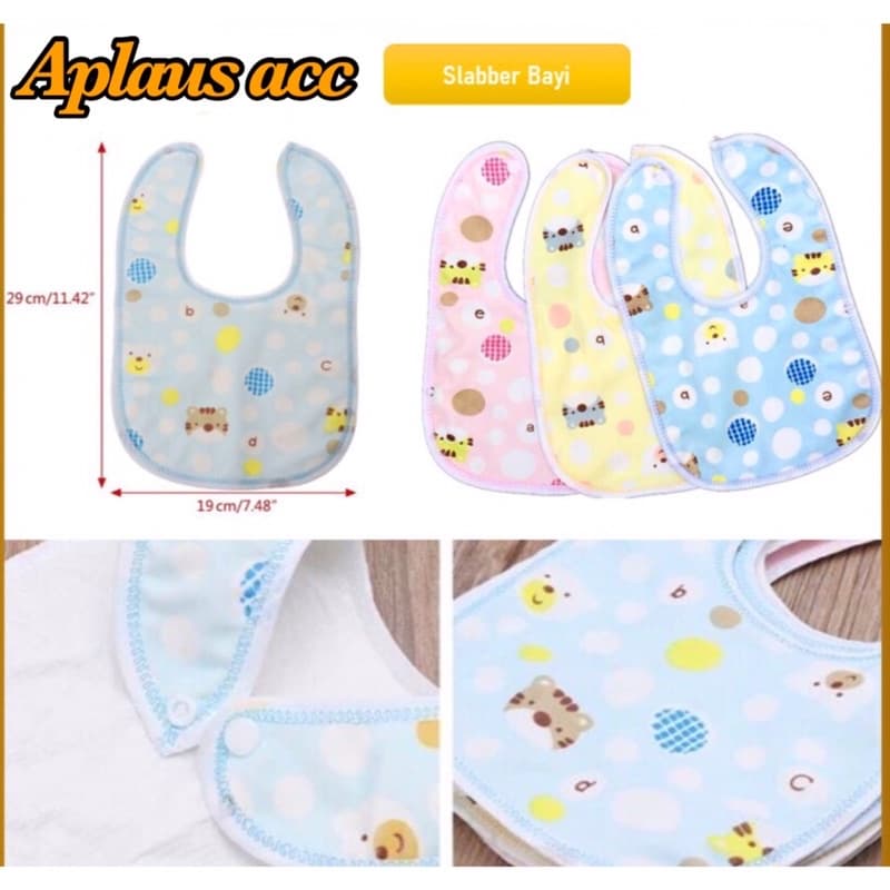 Slabber Bayi Celemek Makan Bayi Handuk Air Liur Anak Bayi Serbaguna