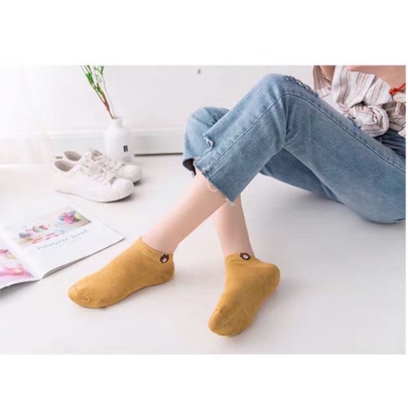Kaos Kaki Ankle Dewasa Motif Bear Kaos kaki Semata Kaki Fashion Motif beruang