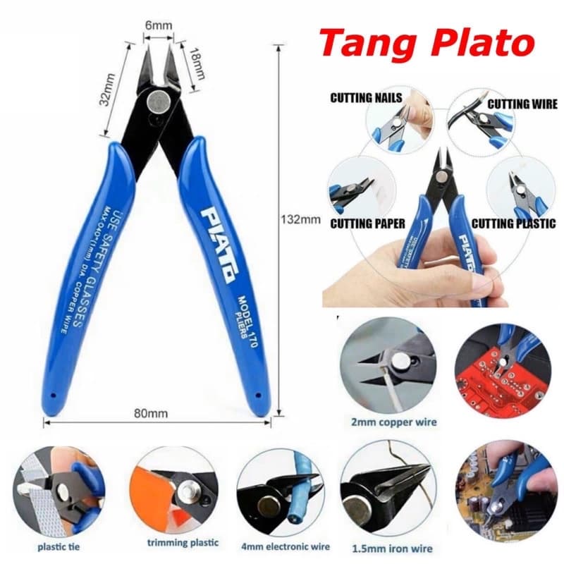 Alat Tang Potong Plato Gunting Pemotong Kawat Coil Kabel Wire Cutter