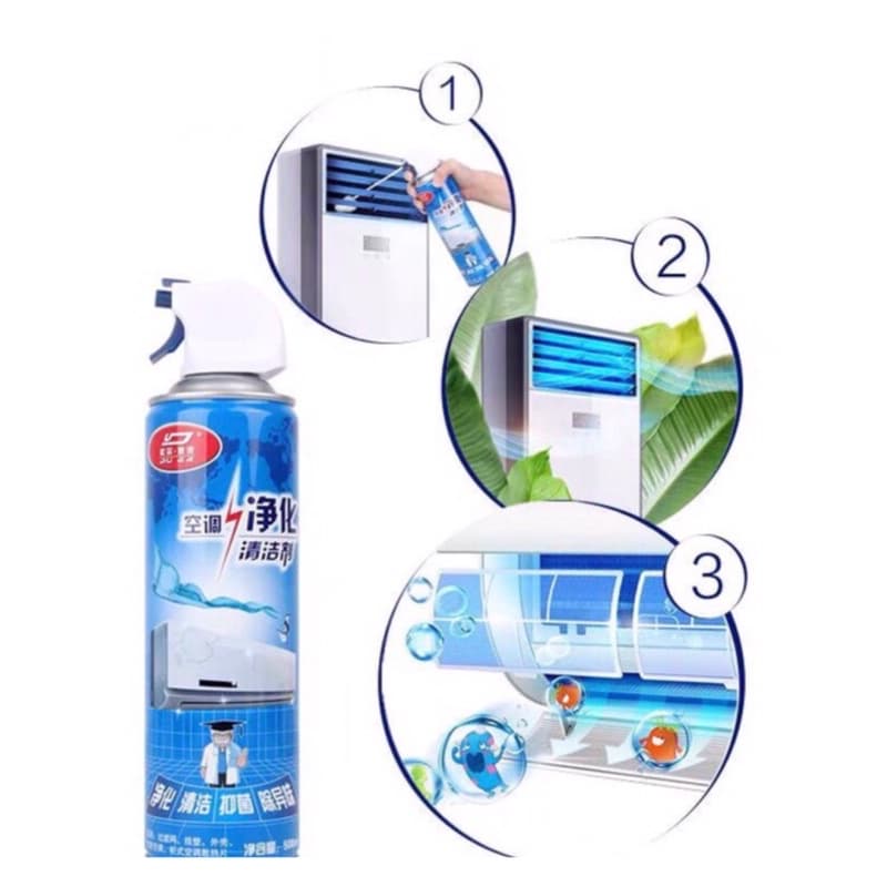 Foam Pembersih AC 500Ml Spray Penyegar AC Evaporator Cleaner Air