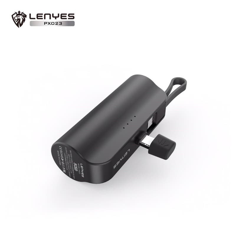 Powerbank Lenyes PX-023 5000mah ( Konektor Iphone + Kabel Type C )