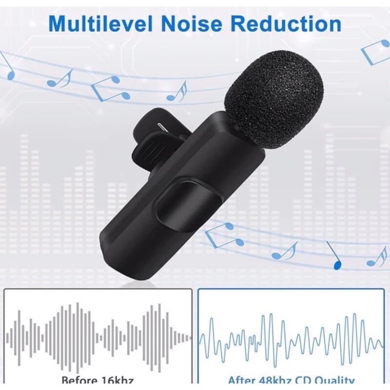 Microphone Wireless Mini Clip on KT10 Pro Mic Youtuber Vlogger For Lightning & Type C