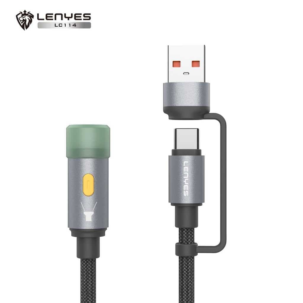Kabel Lampu LED LENYES LC114 Dual Mode Lamp Cable LED Lighting With Dual Connector