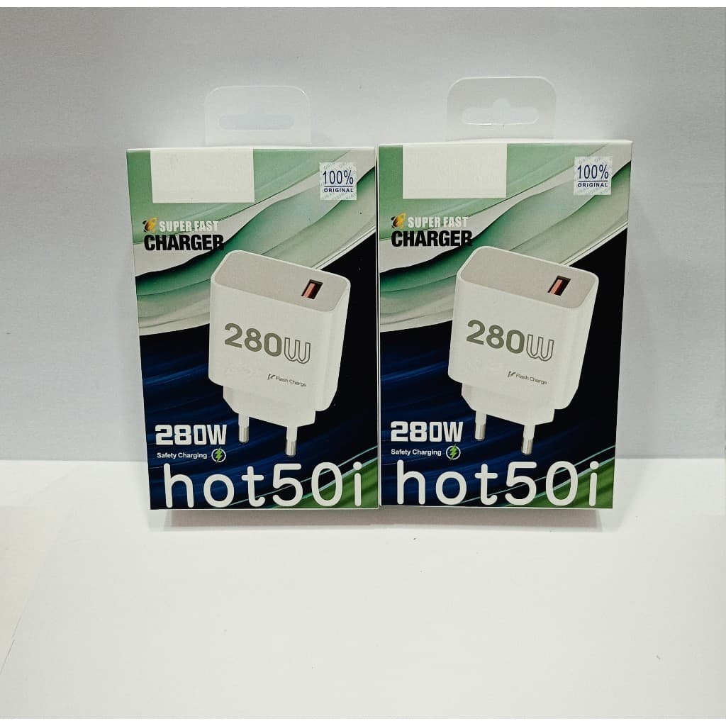 Batok Adapter Super Fast Charger For lNF HOT 50i 280W Safety Charging Batok Kepala Casan HpUniversal