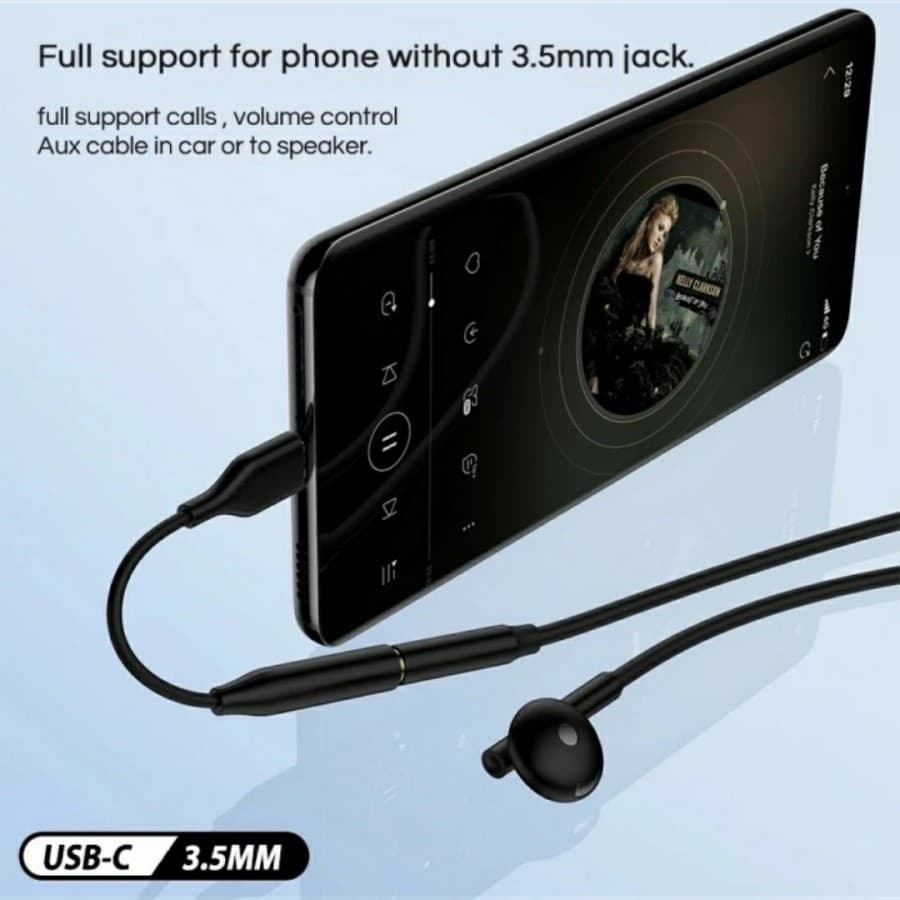 Converter Headset Type C To Jack Audio Aux 3.5mm