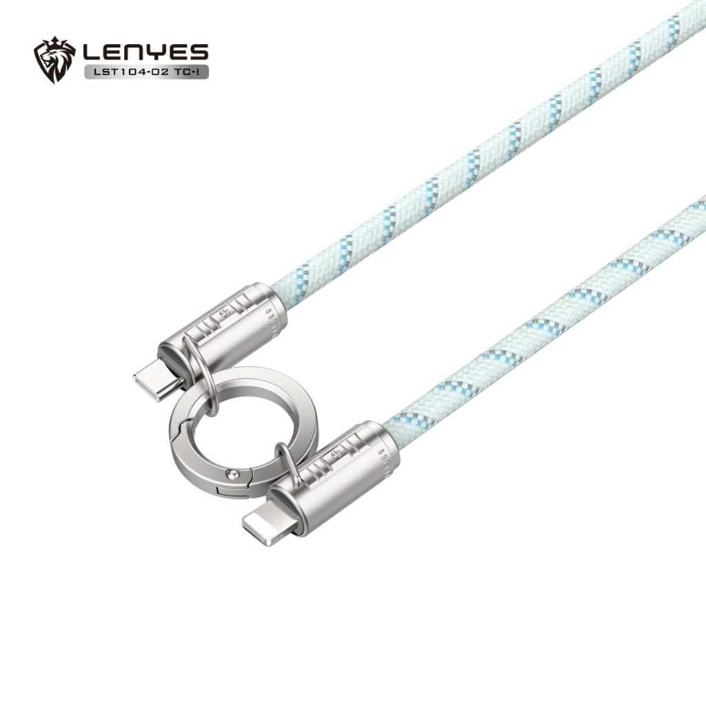Lanyard Casing + Kabel Data LENYES LST104 Charger Fast Charging Data Cable Tali Gantungan Panjang Untuk HP 1.2 Meter