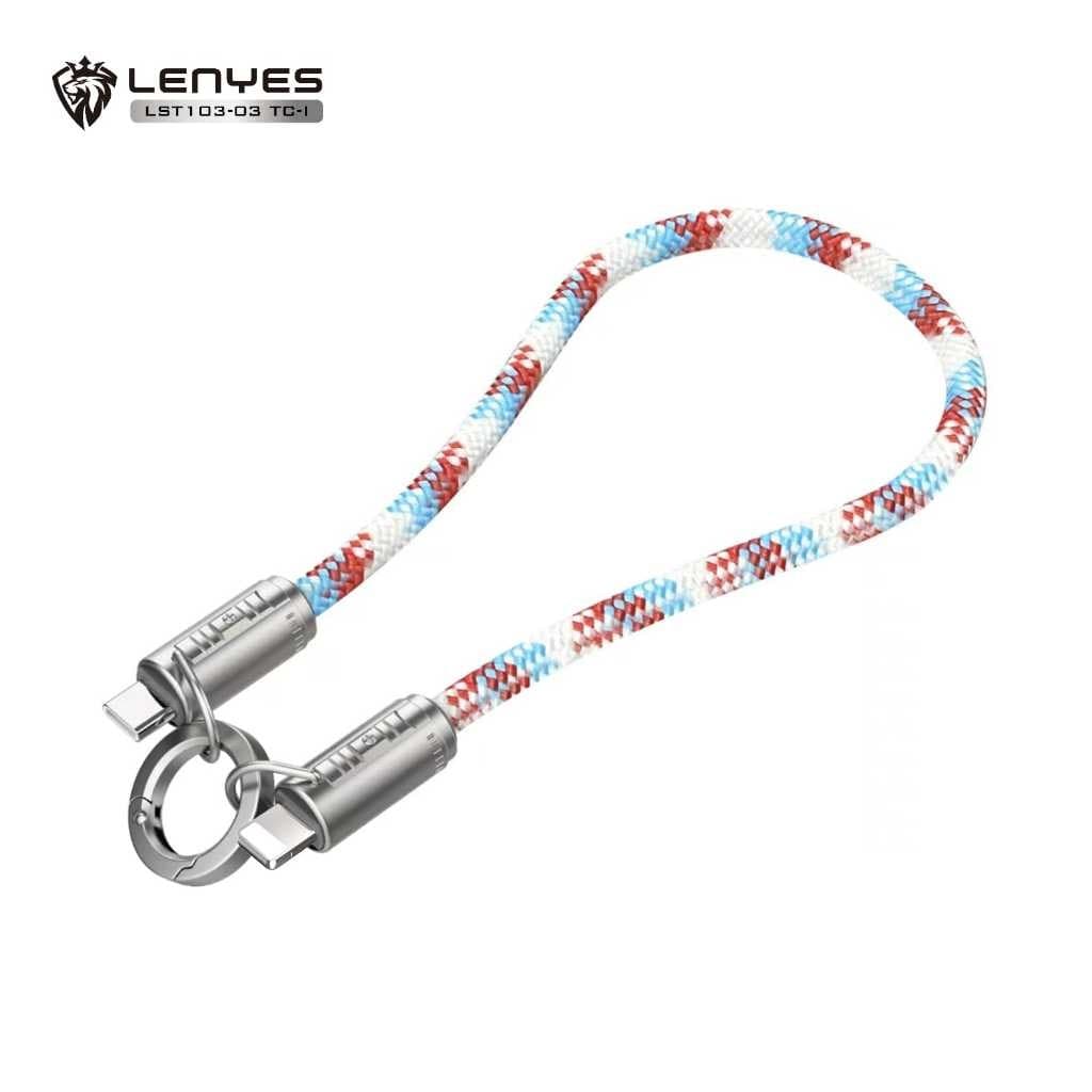 Lanyard Casing + Kabel Data LENYES LST103 Short Charger Fast Charging Data Cable Tali Gantungan Pendek Untuk HP