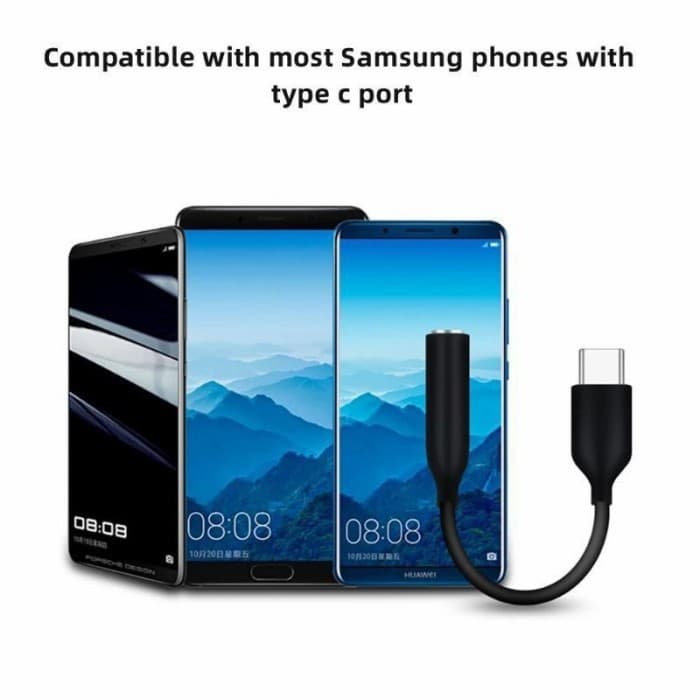 Converter Headset Type C To Jack Audio Aux 3.5mm