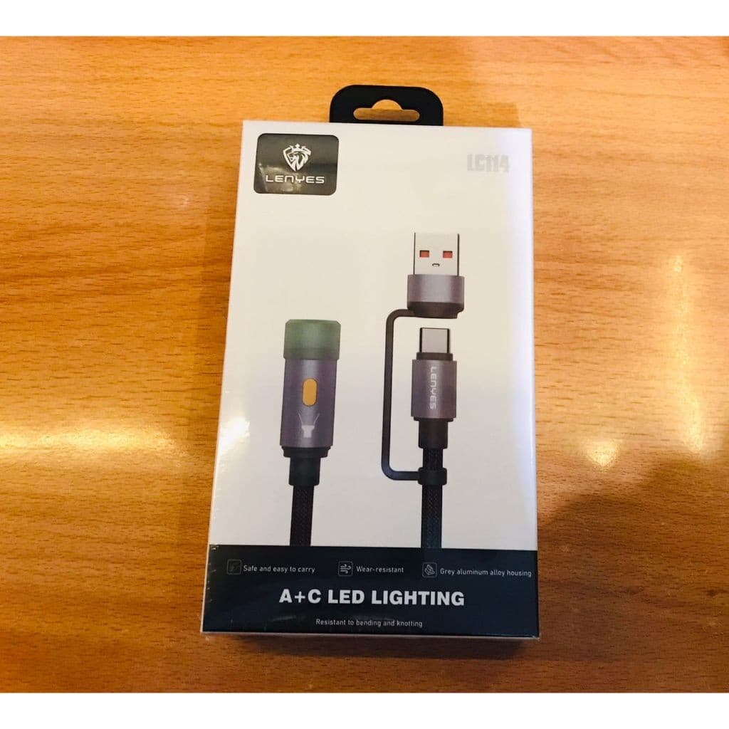 Kabel Lampu LED LENYES LC114 Dual Mode Lamp Cable LED Lighting With Dual Connector