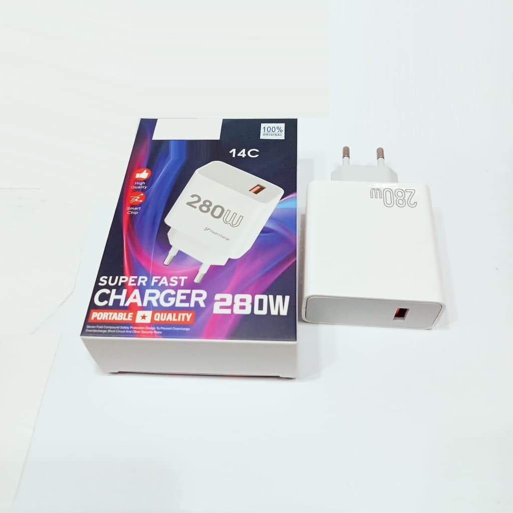 Batok Adapter Super FastCharger 280W Batok Kepala Casan HP For RDM 14C Portable Quality FastCharging