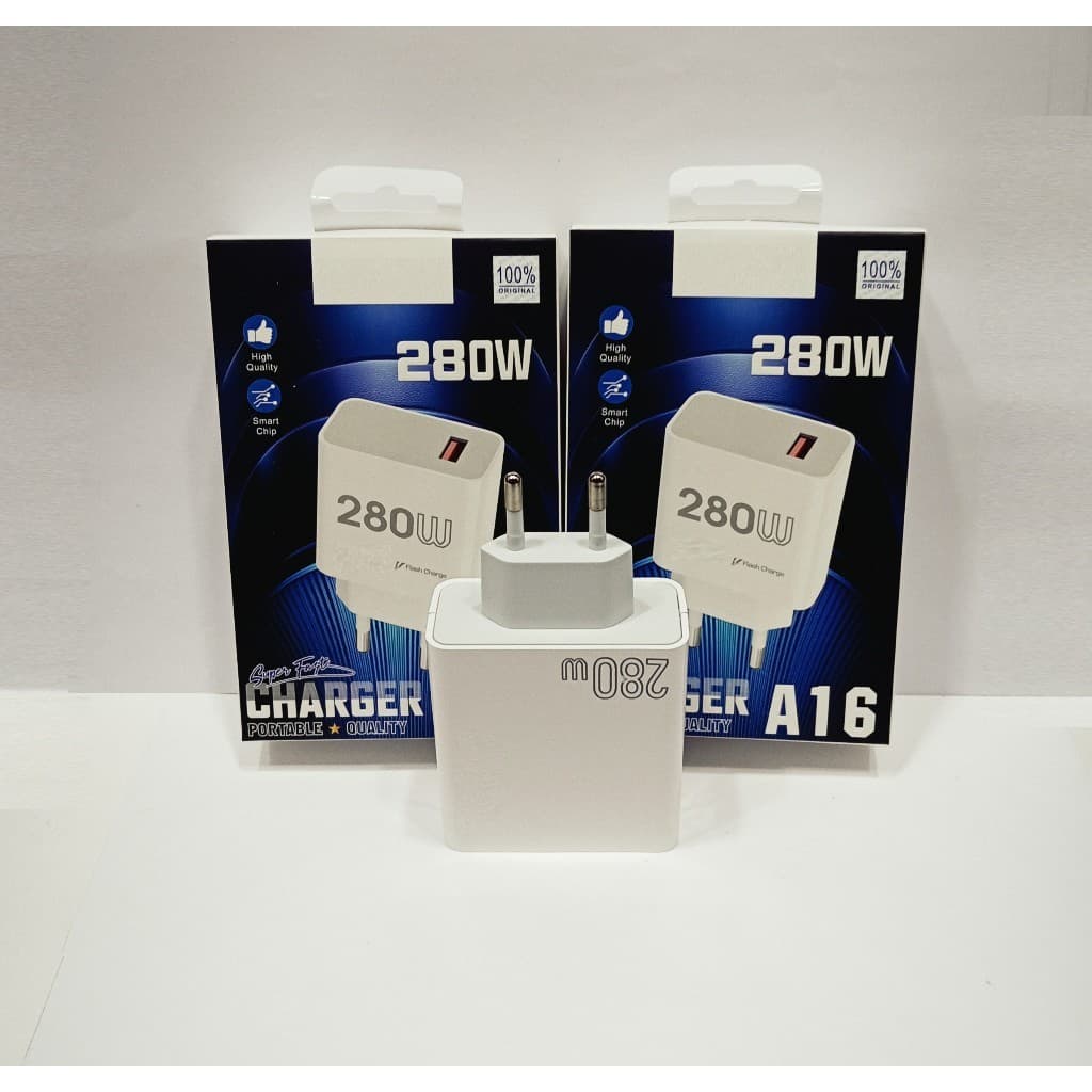 Batok Adapter For SMSNG A16 Super Fast Charger 280W Batok Kepala Casan HP Universal Fast Chargging