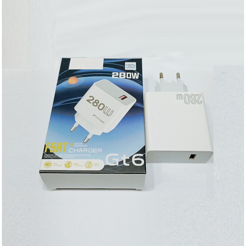 Batok Adapter  For RLM GT 6 Fast Charger 280W Batok Kepala Casan Universal Support Fast Charging