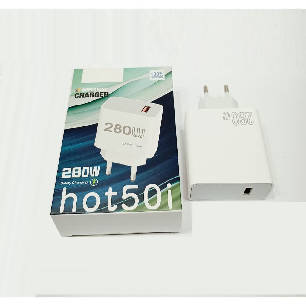 Batok Adapter Super Fast Charger For lNF HOT 50i 280W Safety Charging Batok Kepala Casan HpUniversal