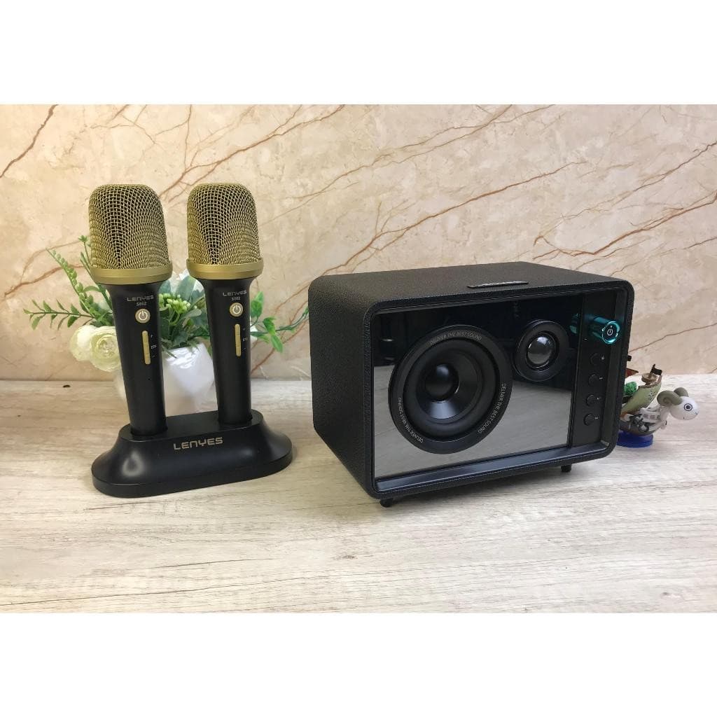 Speaker + Microphone LENYES S862 120W Outdoor KTV Wireless Karaoke Bluetooth 5.3 Bass Boost Abyss Mirror RGB Light